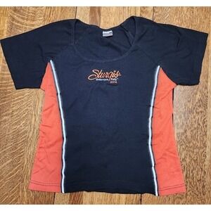 Vance Bikerwear Sturgis Motorcycle Rally 2014 Black Orange Women XXL T Shirt C60